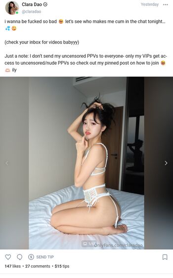 Full leaked Clara dao private onlyfans photo