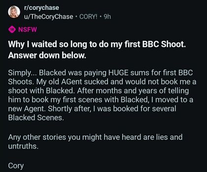 Full leaked Cory chase page private onlyfans photo