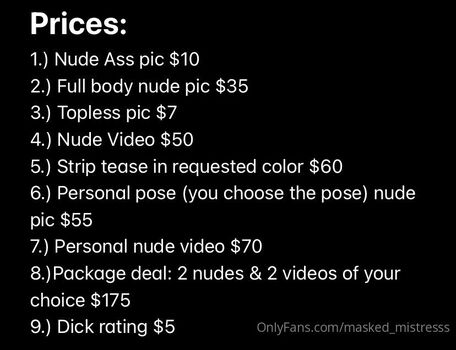 Full leaked Masked mistresss private onlyfans photo